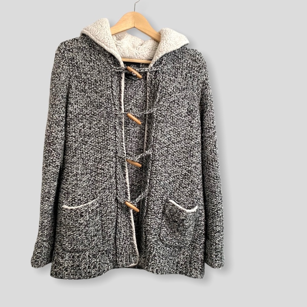 Zara Chunky Knit Sweater Coat